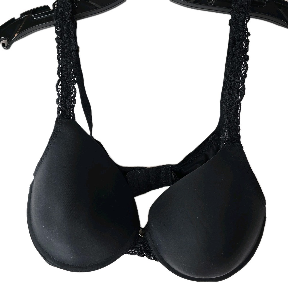 Natori Women's 32D Black Underwire Padded Back Closure T-Shirt Bra Comfort Fit